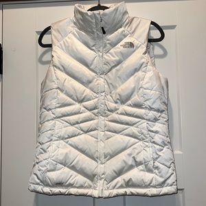 North Face women’s white puffy vest